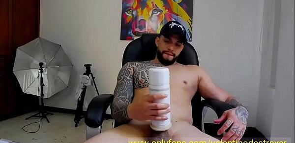  A man lets out his semen, come see me on my page @Valentinodestroyer